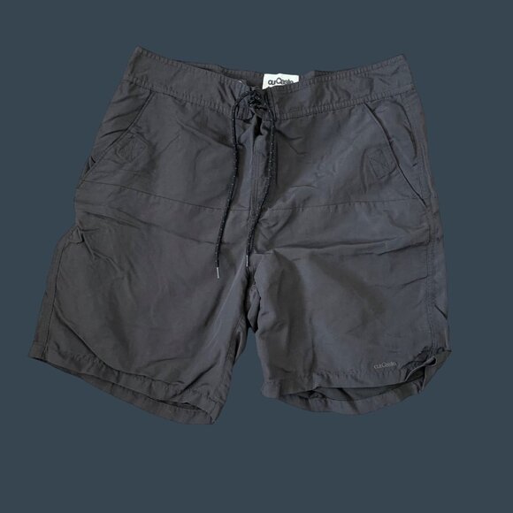 Our Castle Mens Black Quick-Dry Nylon Outdoor Shorts With Drawstring & Pockets - Picture 1 of 6